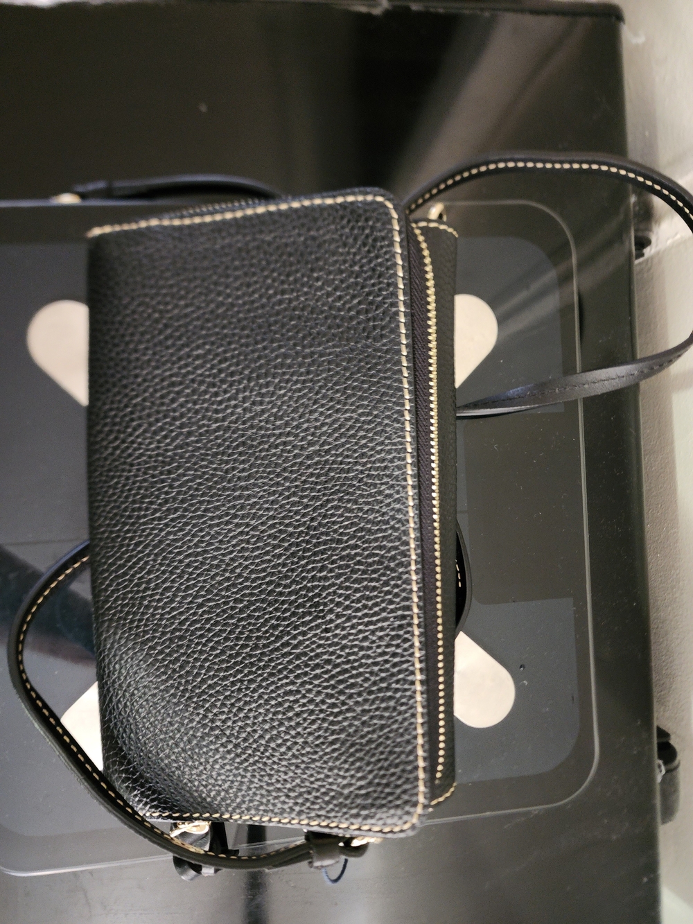 Dooney & Bourke Black Pebbled Leather Crossbody Wallet with Gold Hardware - Picture 8 of 15